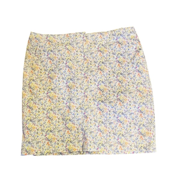J.Jill Live in Chino Floral Pencil Mini Skirt Zip Pocket Stretch Multicolor - Picture 3 of 8
